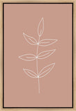 Minimalist Leaves Pink Gallery Wrap