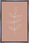 Minimalist Leaves Pink Gallery Wrap
