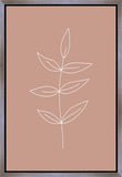 Minimalist Leaves Pink Gallery Wrap