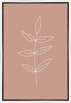Minimalist Leaves Pink Gallery Wrap
