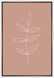 Minimalist Leaves Pink Gallery Wrap
