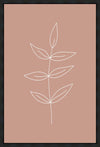 Minimalist Leaves Pink Gallery Wrap