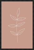 Minimalist Leaves Pink Gallery Wrap