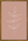 Minimalist Leaves Pink Gallery Wrap