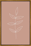 Minimalist Leaves Pink Gallery Wrap