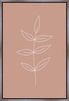 Minimalist Leaves Pink Gallery Wrap