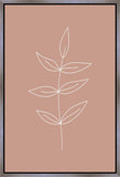 Minimalist Leaves Pink Gallery Wrap