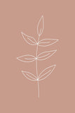 Minimalist Leaves Pink Gallery Wrap