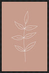 Minimalist Leaves Pink Gallery Wrap