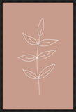 Minimalist Leaves Pink Gallery Wrap