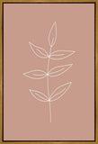 Minimalist Leaves Pink Gallery Wrap