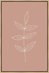 Minimalist Leaves Pink Gallery Wrap