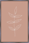 Minimalist Leaves Pink Gallery Wrap