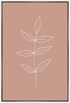 Minimalist Leaves Pink Gallery Wrap