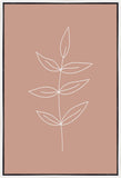 Minimalist Leaves Pink Gallery Wrap