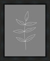 Minimalist Leaves Gray Gallery Wrap