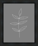 Minimalist Leaves Gray Gallery Wrap