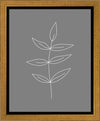 Minimalist Leaves Gray Gallery Wrap