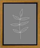 Minimalist Leaves Gray Gallery Wrap