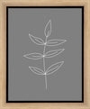 Minimalist Leaves Gray Gallery Wrap