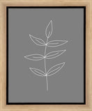 Minimalist Leaves Gray Gallery Wrap