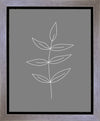 Minimalist Leaves Gray Gallery Wrap
