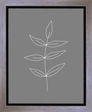 Minimalist Leaves Gray Gallery Wrap