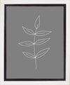 Minimalist Leaves Gray Gallery Wrap
