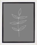 Minimalist Leaves Gray Gallery Wrap