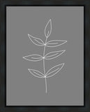 Minimalist Leaves Gray Gallery Wrap