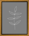 Minimalist Leaves Gray Gallery Wrap