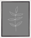 Minimalist Leaves Gray Gallery Wrap