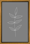 Minimalist Leaves Gray Gallery Wrap