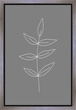 Minimalist Leaves Gray Gallery Wrap
