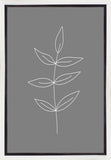 Minimalist Leaves Gray Gallery Wrap