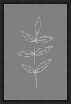 Minimalist Leaves Gray Gallery Wrap