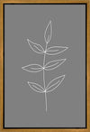 Minimalist Leaves Gray Gallery Wrap