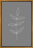 Minimalist Leaves Gray Gallery Wrap