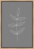 Minimalist Leaves Gray Gallery Wrap