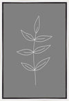 Minimalist Leaves Gray Gallery Wrap