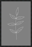Minimalist Leaves Gray Gallery Wrap