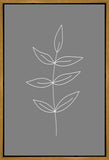 Minimalist Leaves Gray Gallery Wrap