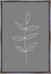 Minimalist Leaves Gray Gallery Wrap