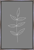 Minimalist Leaves Gray Gallery Wrap