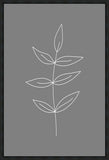 Minimalist Leaves Gray Gallery Wrap