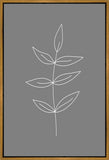 Minimalist Leaves Gray Gallery Wrap