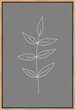 Minimalist Leaves Gray Gallery Wrap