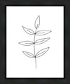 Minimalist Leaves White Gallery Wrap