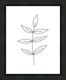 Minimalist Leaves White Gallery Wrap