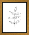 Minimalist Leaves White Gallery Wrap